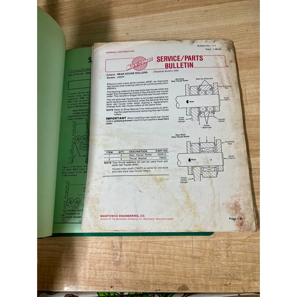 Manitowoc Service Manual. - Picture 4 of 5